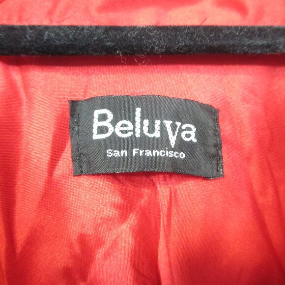 Beluva San Francisco Crinkle Pleated Shirt Womens L Red Button Front Blouse - Picture 5 of 9